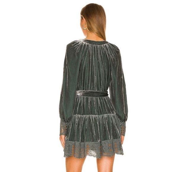 NEW ULLA JOHNSON REVOLVE VELVET MINI DRESS - Picture 6 of 8